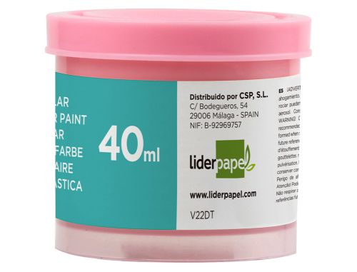 Guache liderpapel escolar 40 ml rosa , Liderpapel , 62937 , 8423473874534
